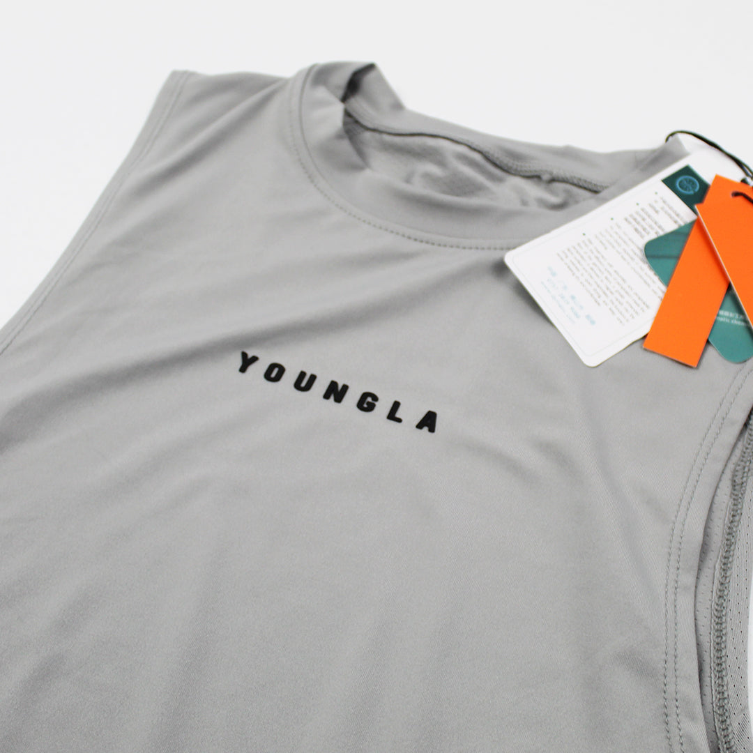 Camiseta De Compresion Youngla Gris (L)