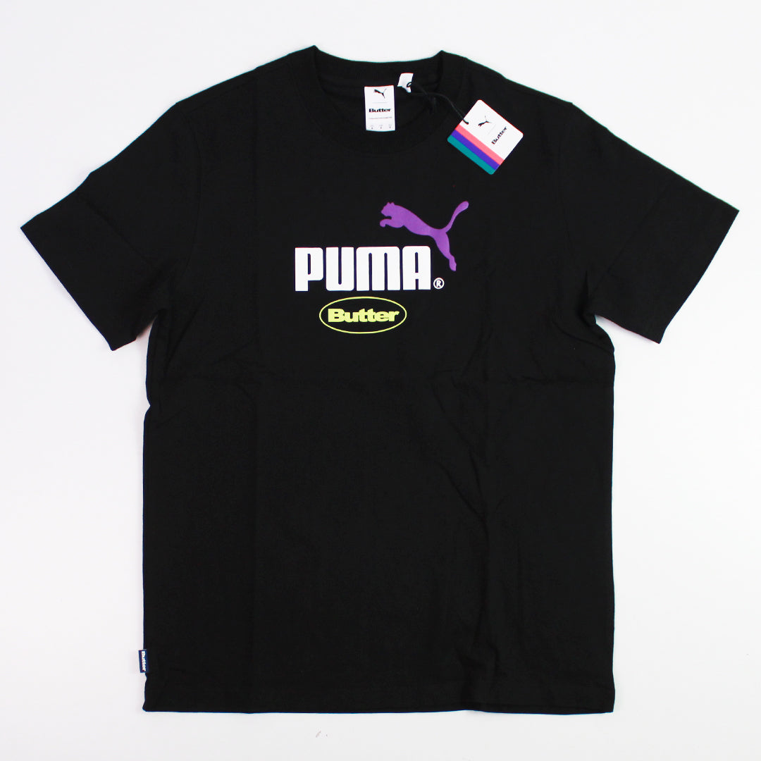 Playera puma negra hombre hot sale