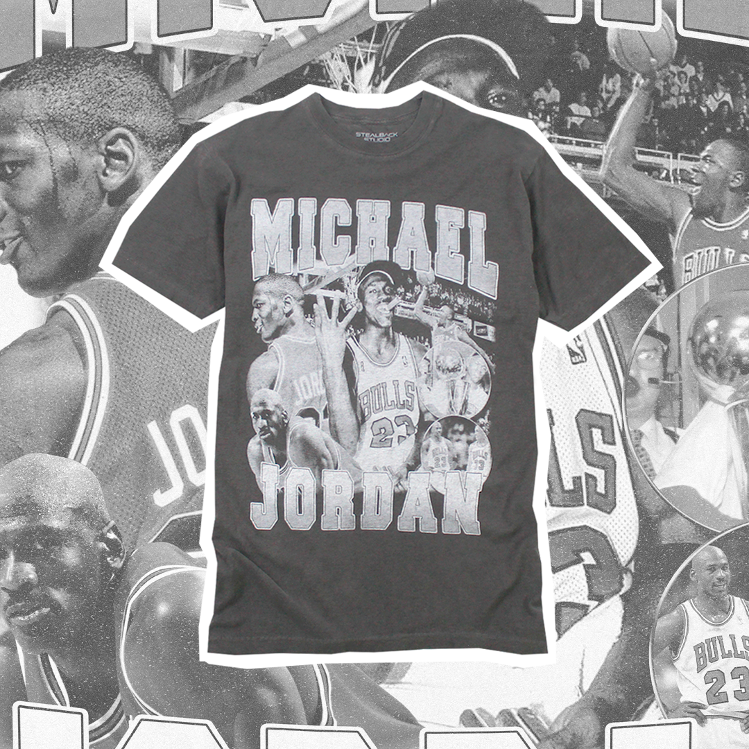 Playera Michael Jordan Gris | Stealback Studio