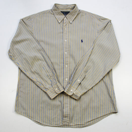 Camisa Ralph Lauren Rayas Amarillas  (XL)