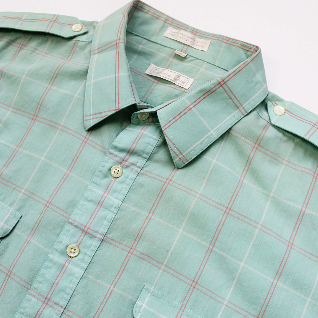 Camisa Christian Dior Vintage Menta (XL)