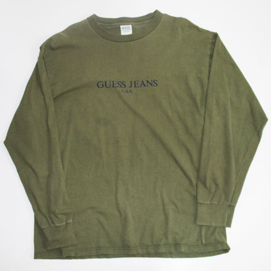 Playera Guess Vintage Verde  (L)
