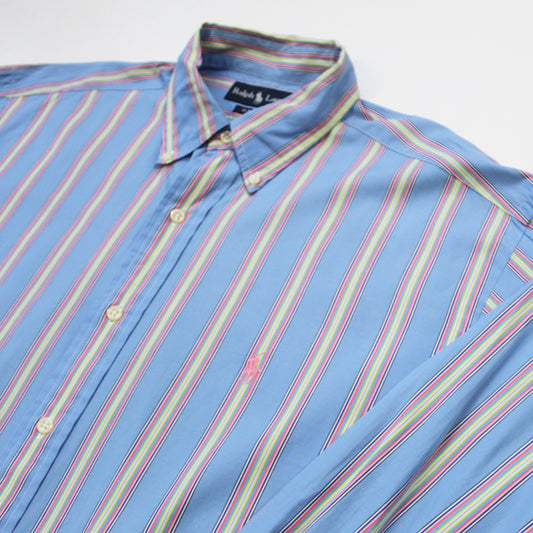 Camisa Ralph Lauren Celestes De Rayas (L)