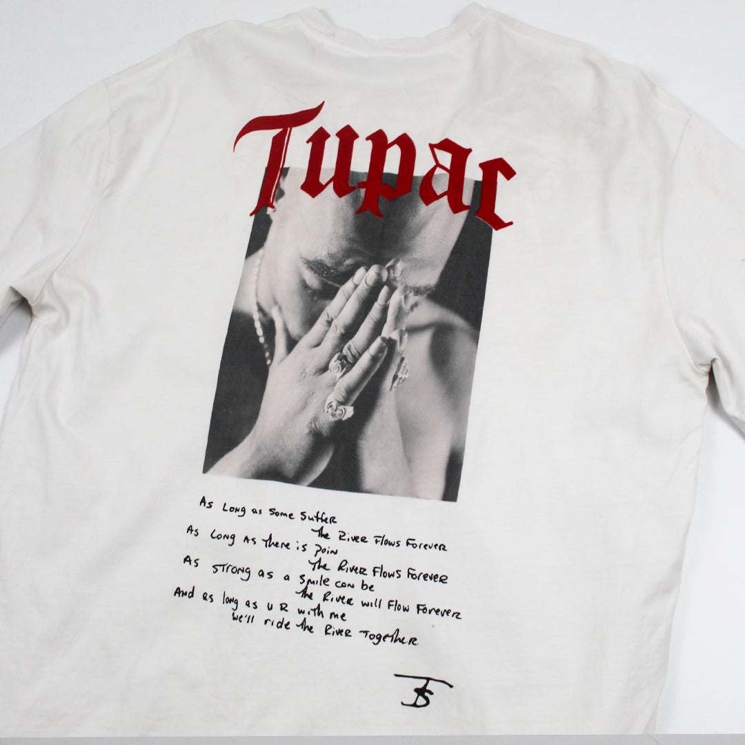 Playera Zara-2PAC Blanca (M)