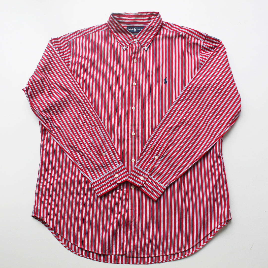 Camisa Ralph Lauren Rayas Rojas (XL)