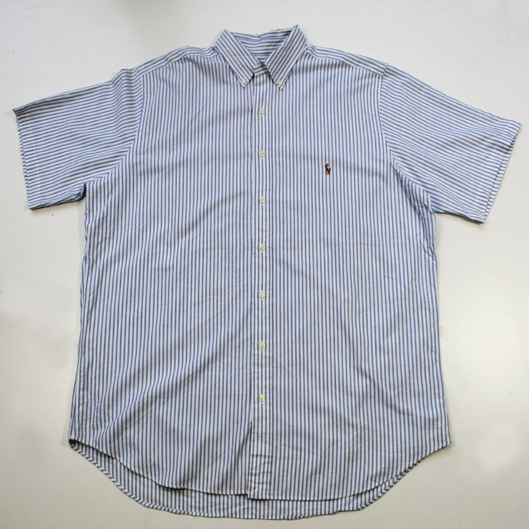 Camisa Ralph Lauren Rayas Azules (XL)