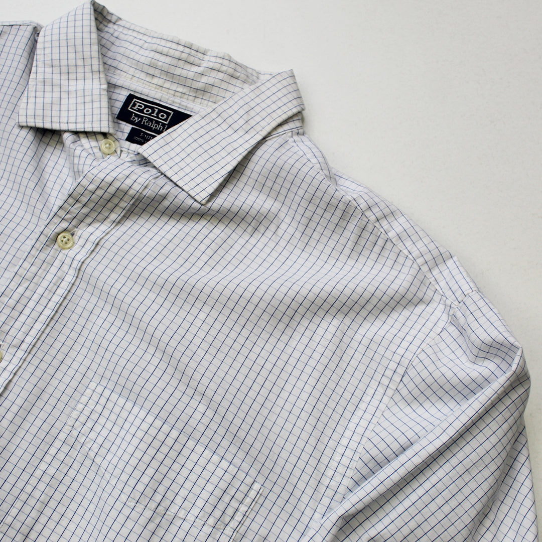 Camisa Ralph Lauren Cuadros Blancos (XL)