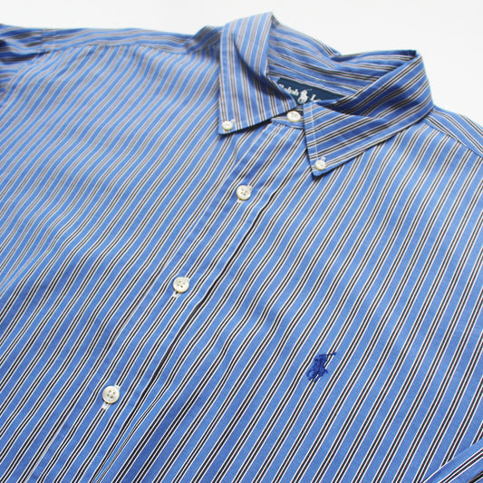 Camisa Ralph Lauren Rayas Celestes (XL)