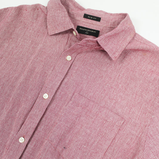 Camisa Banana Republic Lino Roja (L)