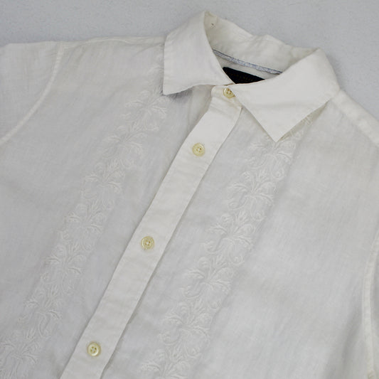 Camisa Banana Republic Blanca De Lino (S)