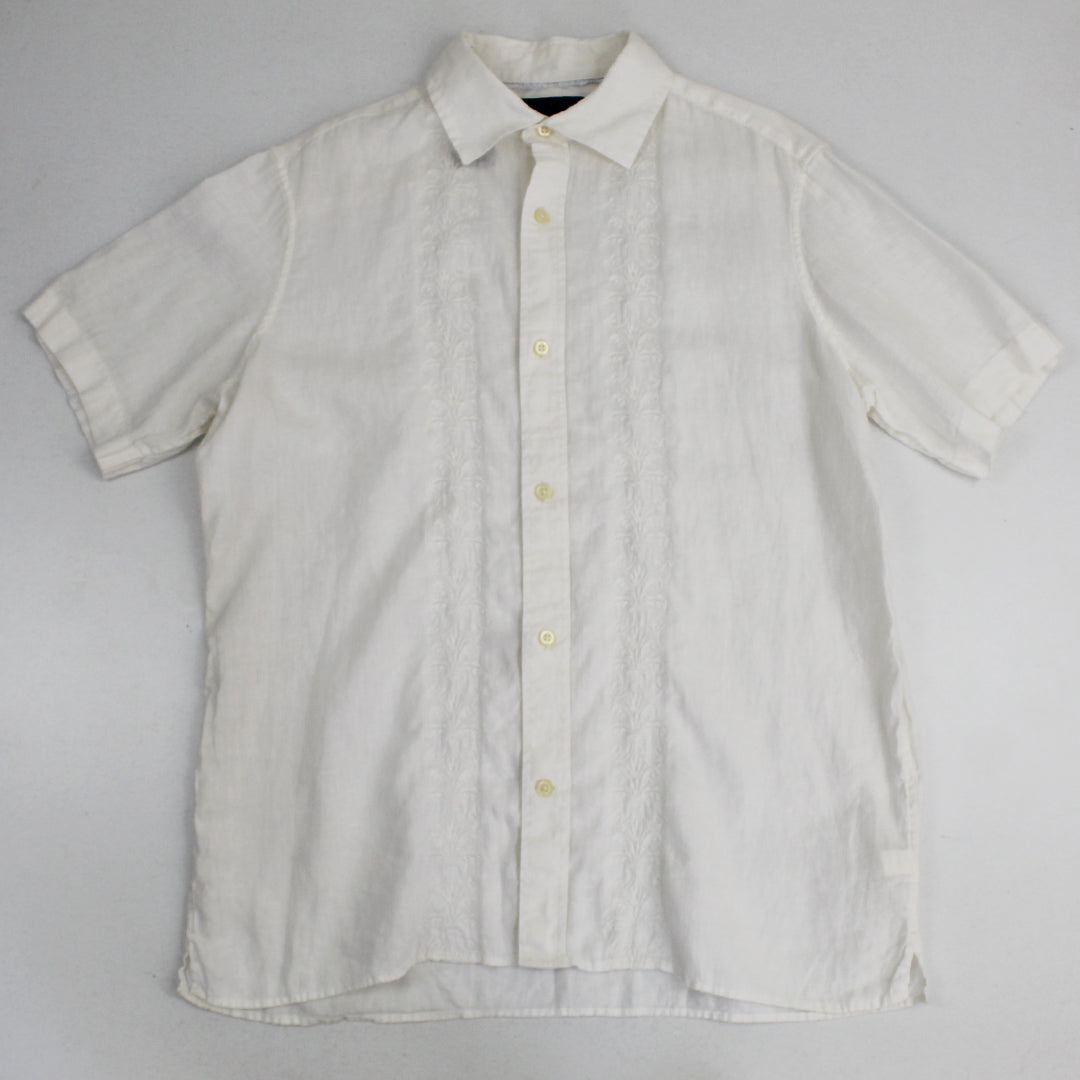 Camisa Banana Republic Blanca De Lino (S)