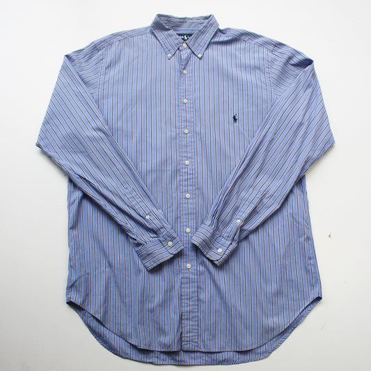 Camisa Ralph Lauren Rayas Celestes (XL)