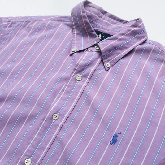 Camisa Ralph Lauren Rayas Lilas  (L)