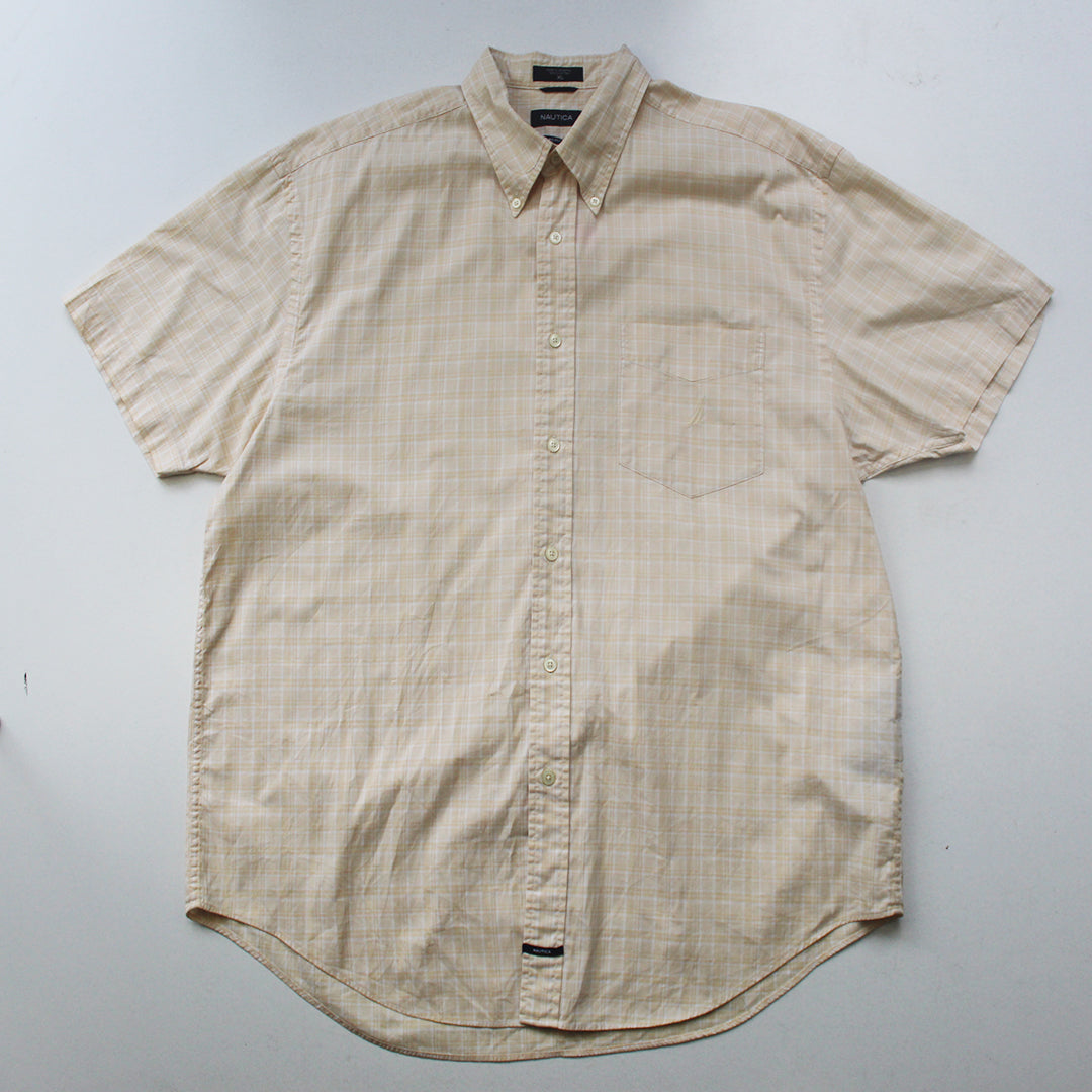 Camisa Nautica Cuadros Beige (XL)