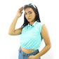 Polo Brooks Brothers Crop Celeste (L - MUJER)