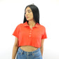 Polo Tommy Hilfiger Crop Naranja (XL-Mujer)