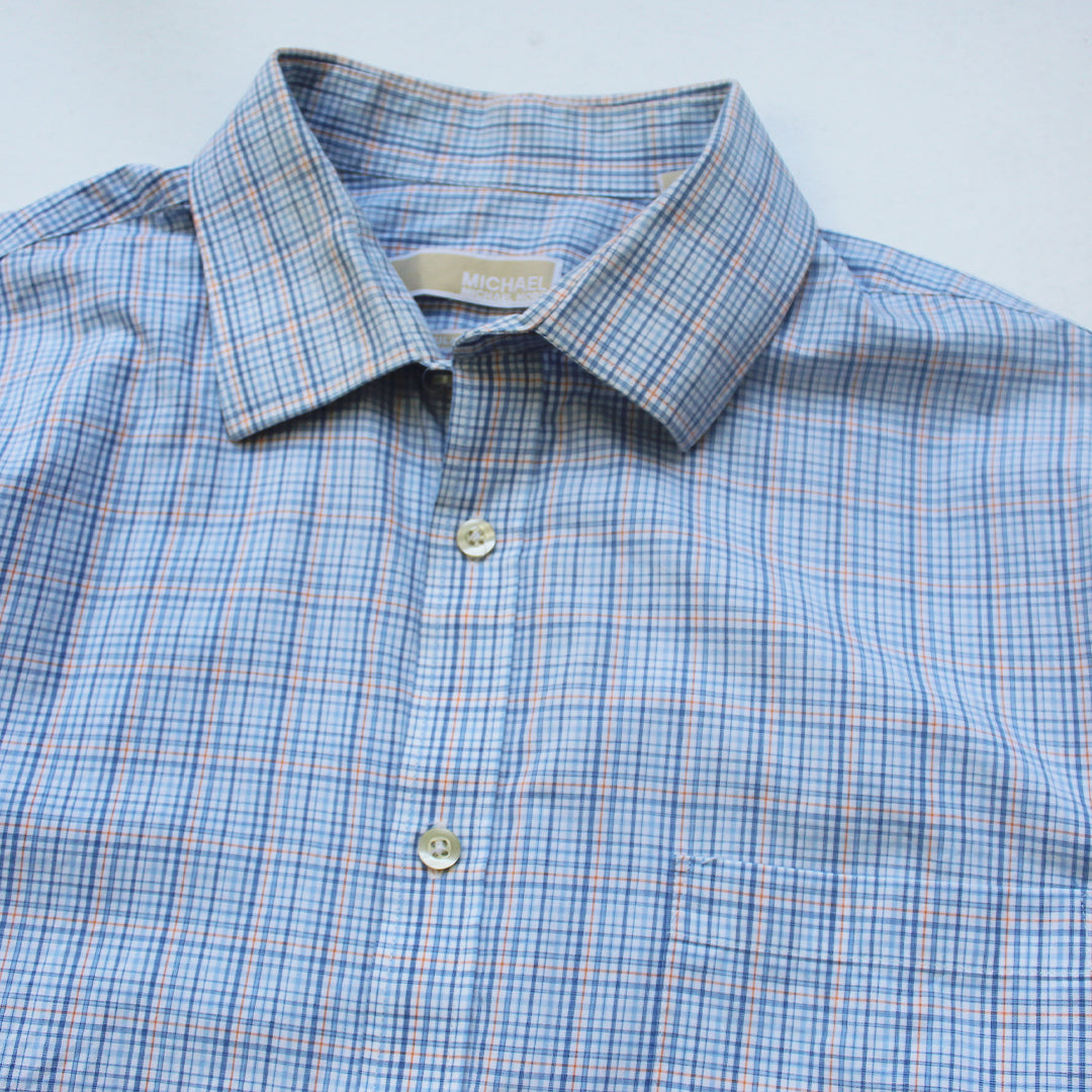 Camisa MK Celeste De Cuadros  (XL)