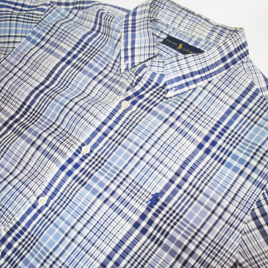Camisa Ralph Lauren Cuadros  Azules (XL)