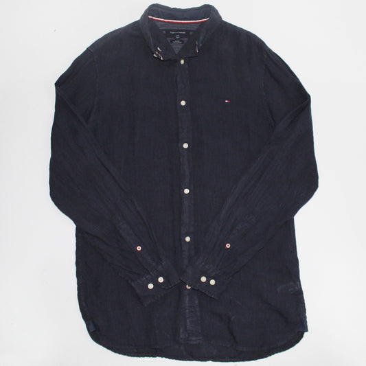 Camisa Tommy Hilfiger Lino Azul (L)