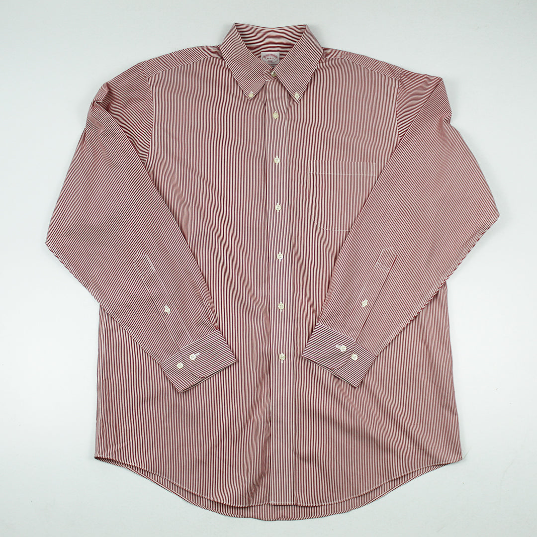 Camisa Brooks Brothers Rayas Rojas  (L)