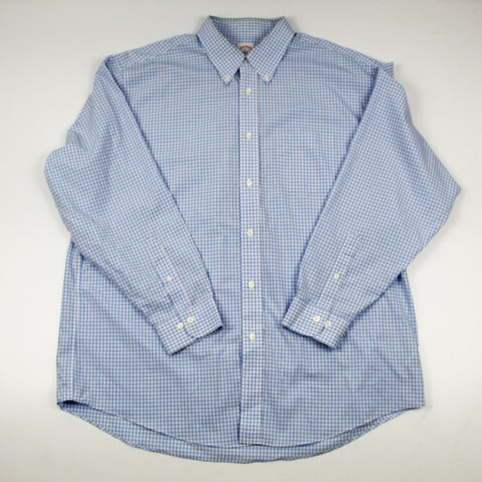 Camisa Brooks Brothers Cuadros  Celeste (XL)