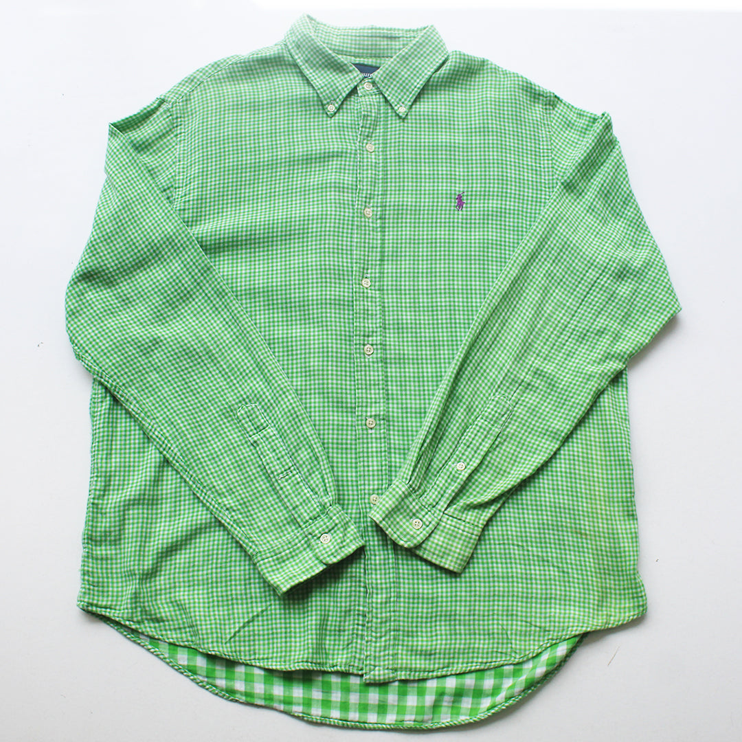 Camisa Ralph Lauren Cuadros Verdes (XL)