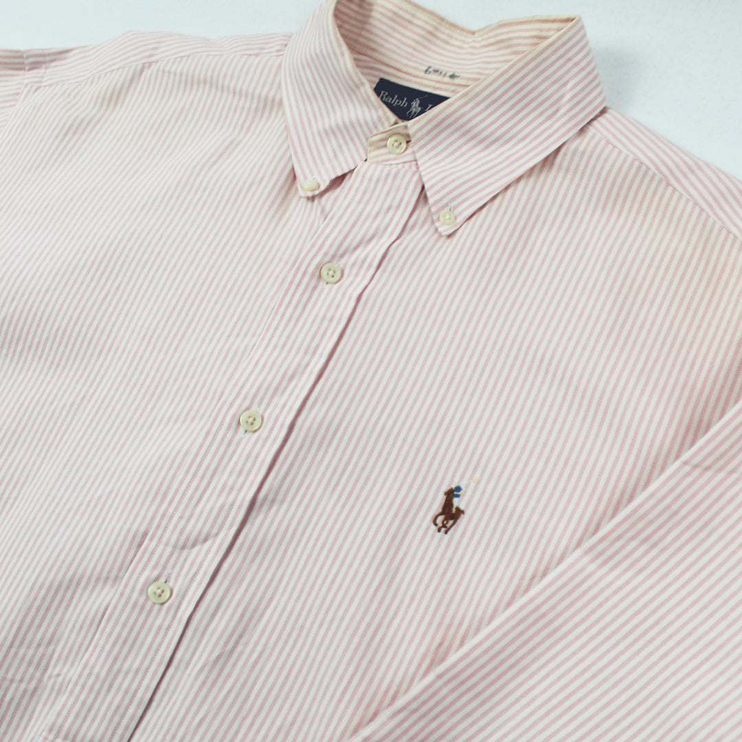 Camisa Ralph Lauren Rayas Rosas (XL)