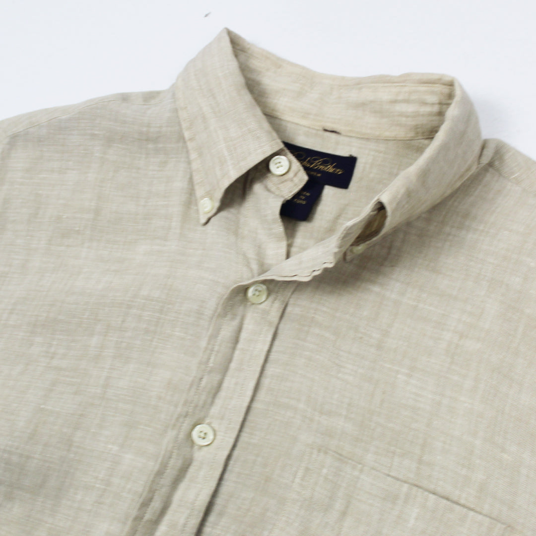 Camisa Brooks Brothers Lino Beige  (M)