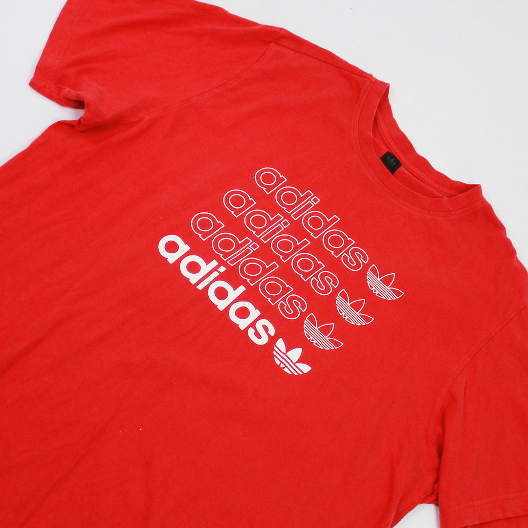 Playera roja adidas hot sale