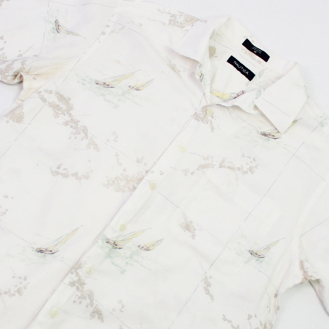 Camisa Nautica Blanca Print (M)