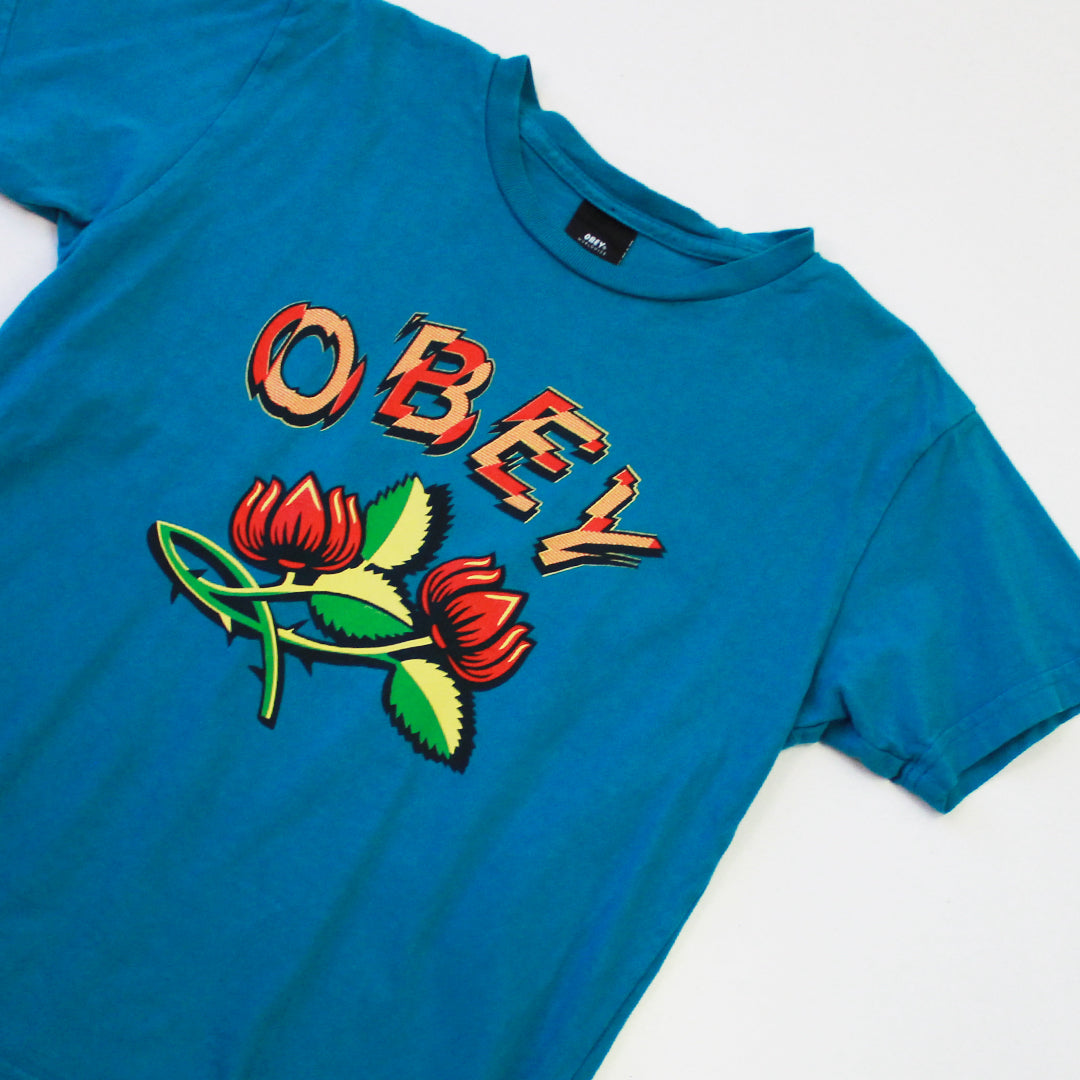 Playera Obey Azul (XS)