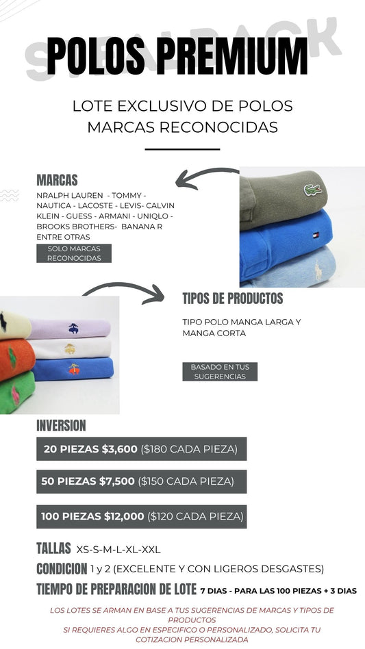 Polos Premium Pack – Mix Marcas